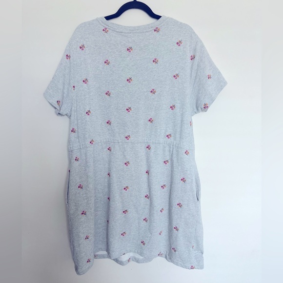 Draper James Gretchen Sweatshirt Dress in Embroidered Viola Cotton Size 1X - Picture 6 of 11